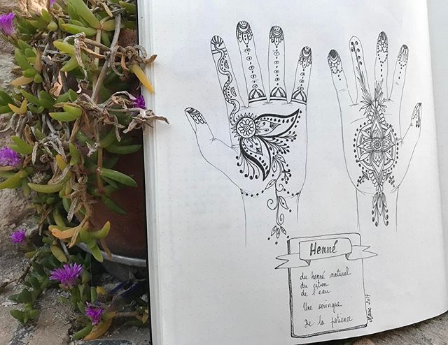 Le petit dessin du jour, inspiré de notre séance de henné #ciloubidouilleauMaroc #ciloudrawings #ciloubidouilledrawing