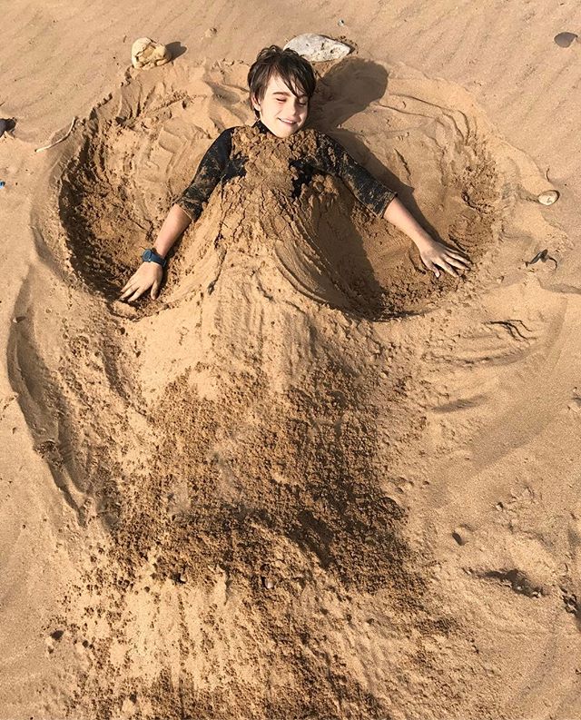 On dirait qu'il a dessiné une tête de mort non ? #essaouira #ciloubidouilleauMaroc