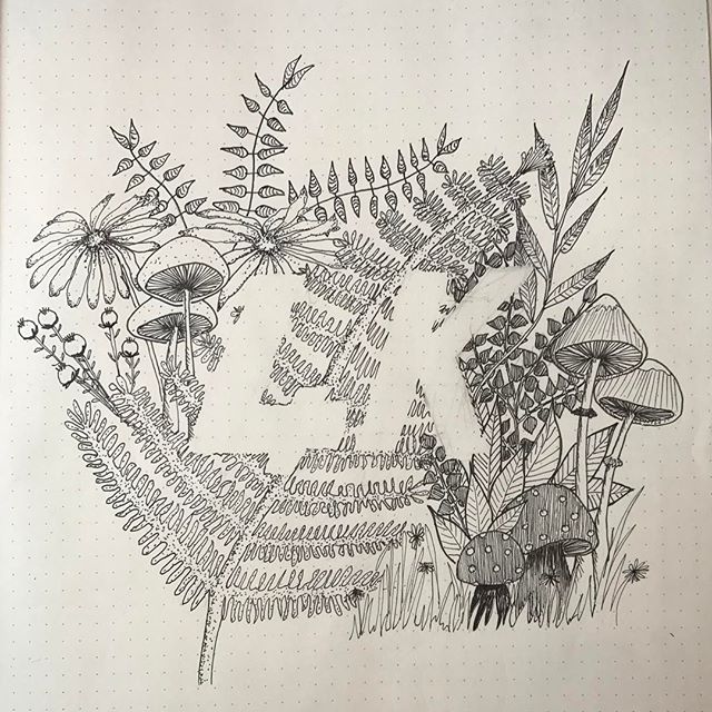 J'ai fini mon dessin dans l'avion, celui pour mes 4000 followers instagram :). Merci de me suivre ici et ailleurs