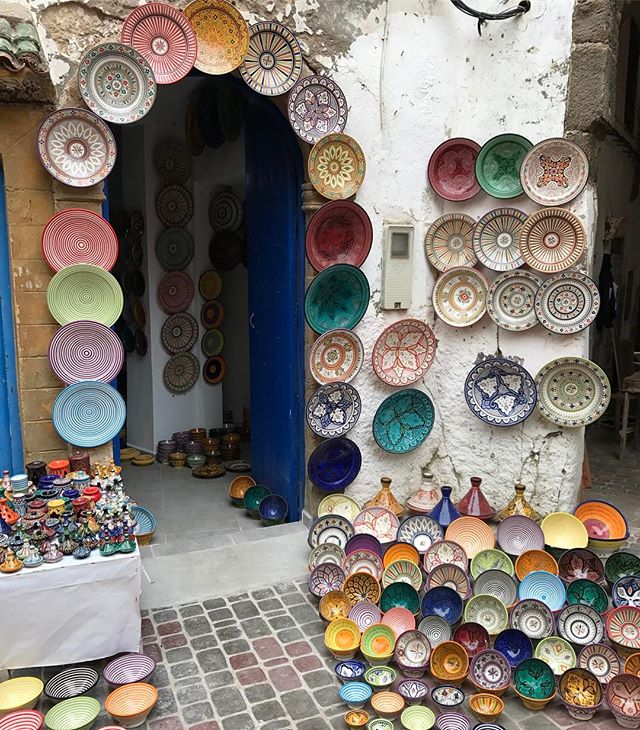 Les jolies assiettes du Maroc #essaouira #ciloubidouilleauMaroc