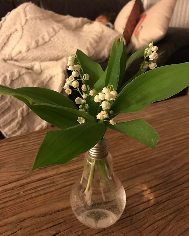 Les brins de muguets de ma maman et ma Maëlle maladounette derrière. #life