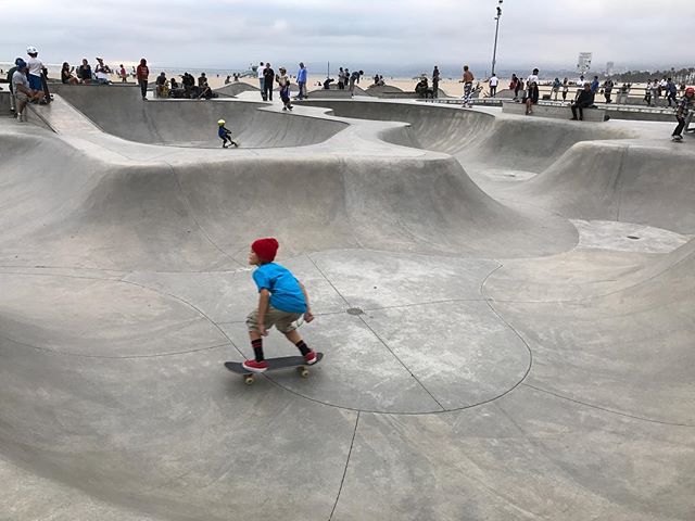 Le skate parc de Venice, rempli de talentueux skateurs de tout âge ! #venice #ciloubidouilleinUSA #losangeles