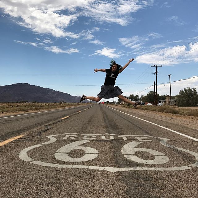 Jump mythique sur route mythique #route66 #ciloubidouilleinUSA