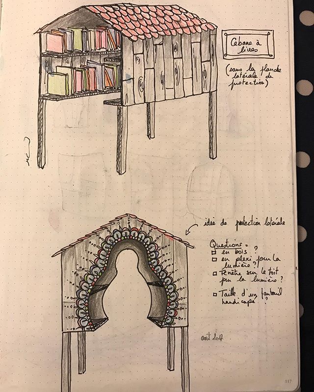 Mon projet de bibliothèque de rue se monte doucement :) #ciloudrawings #ciloubidouilledrawing #booksbox #freelibrary