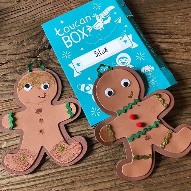 Toucan Box : Une expérience créative pour les moins de 10 ans 1 Toucan box de noël bonhomme pain d'épice en carton