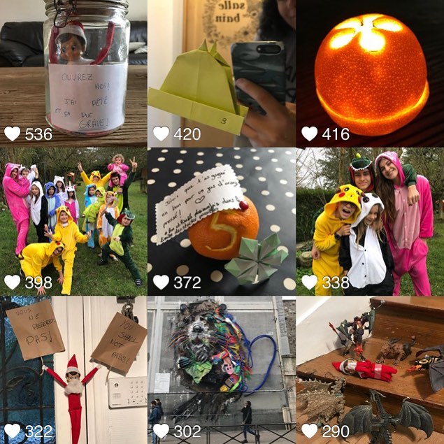 Le mois de décembre fut plein de rires et d’émotions. Merci les blagues du lutin de Noël (au final, c’était Maëlle derrière la blague des prouts, comme quoi...). Merci aussi à ma fille pour ses origamis de Noël hyper bien faits et adorables. Merci pour les oranges lumineuses et la sensation de transmettre des valeurs importantes à mes yeux. Merci à ma soeur pour son idée de pyjamas pour tous les cousins, c’était génial ! Et ça fait des photos extras ! Merci les grafitis jolis de Paris... merci la famille, merci les amis, merci la vie ! Et merci aussi à vous de me suivre.