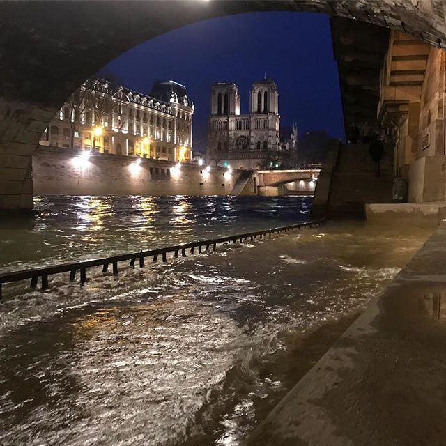 Ce n’est pas totalement fini la crue à Paris... #paris #crueaparis
