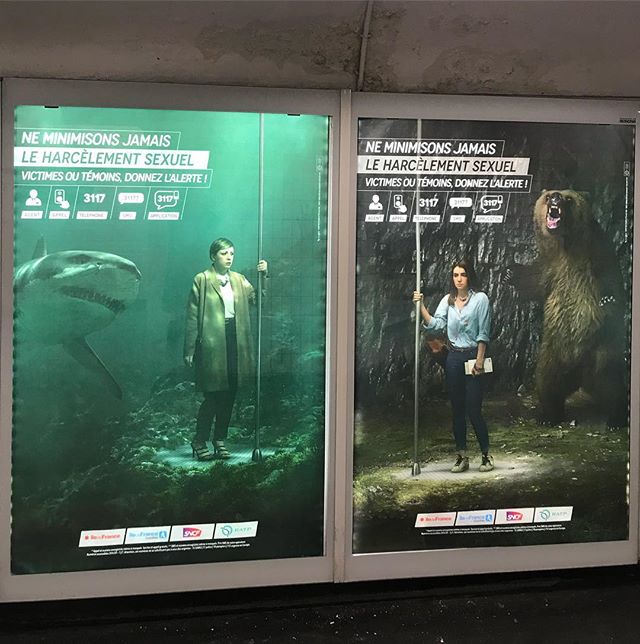 Harcèlement de rue affiche métro