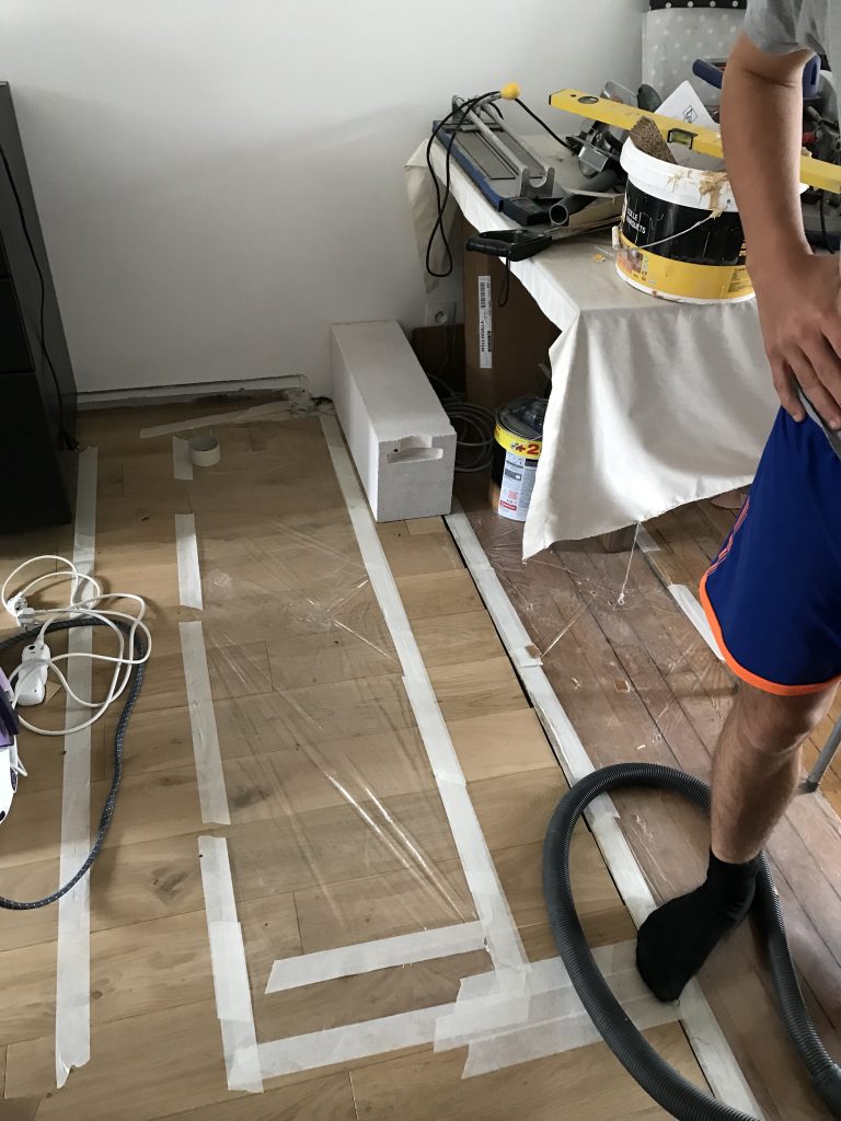 Installation de la cuisine : le montage #2 5 construction mur intérieur