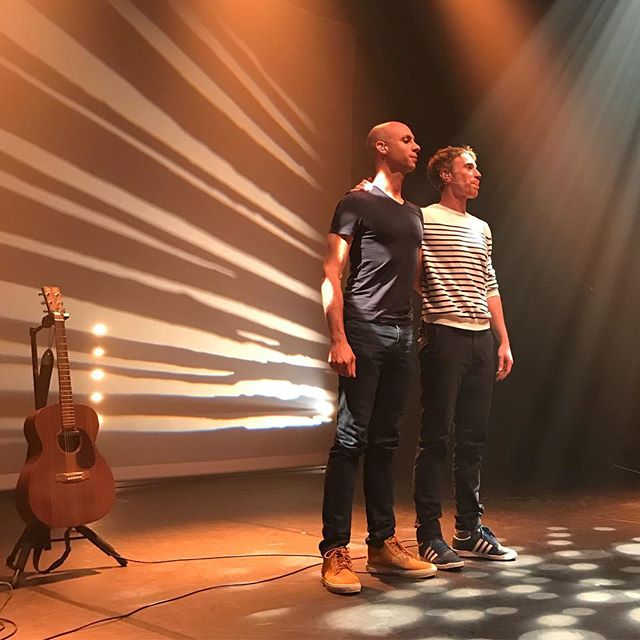 Chansons de Ben Mazue. Photo de fin de concert