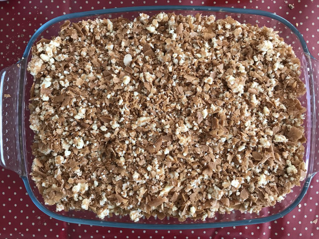 crumble aux gavottes - Avant cuisson