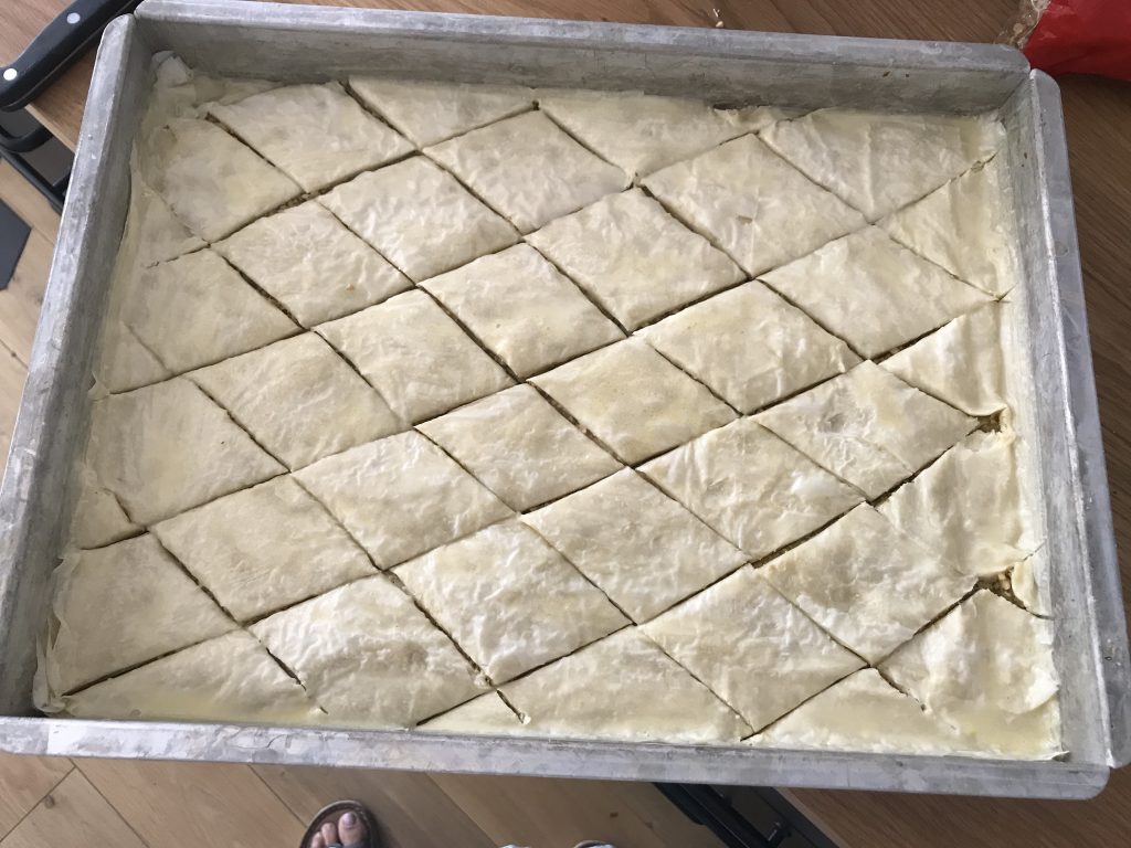 recette de baklava - avant cuisson