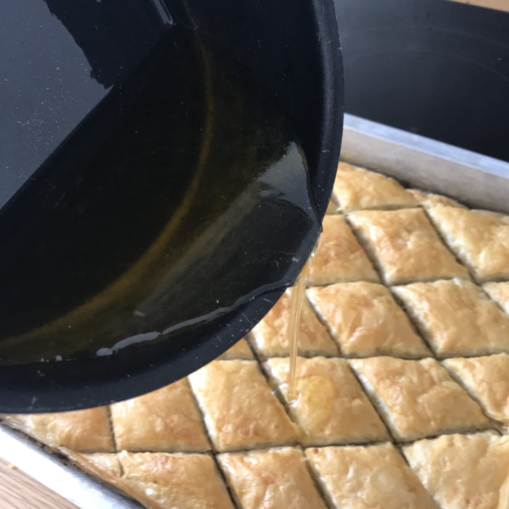 recette de baklava - sirop