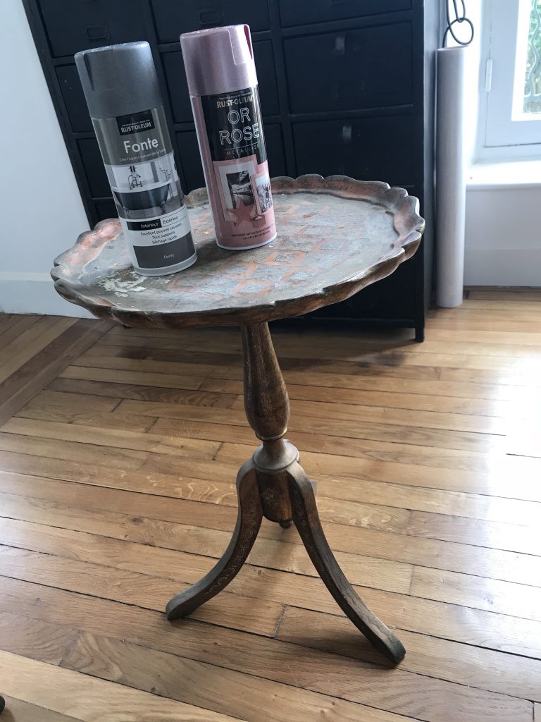 customisation de guéridon - Avant