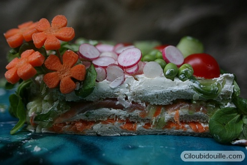 gâteau salé pour anniversaire