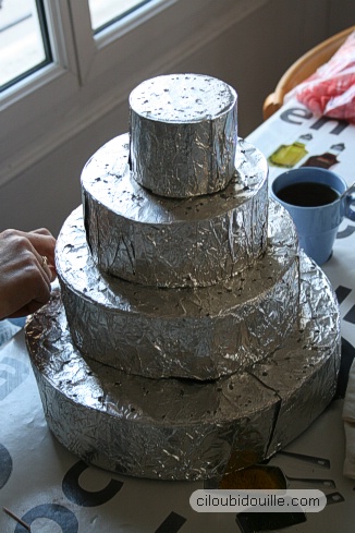 Boule en polystyrène pour réalisation gâteau de bonbons