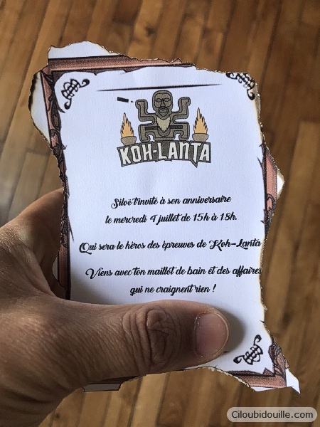 Carte invitation anniversaire koh lanta a imprimer gratuit 