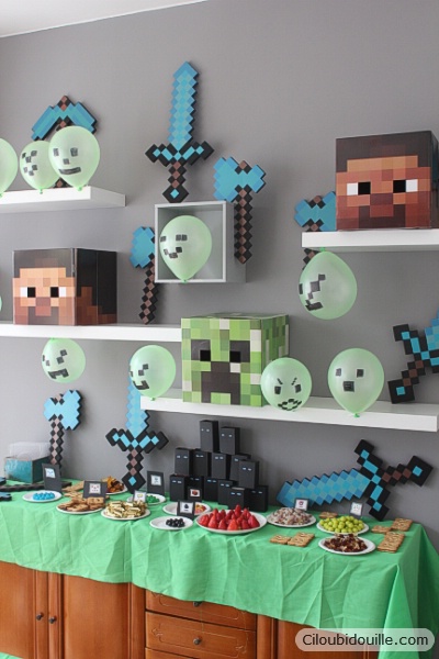 Boîte à fête Minecraft pour l'anniversaire de votre enfant - Annikids