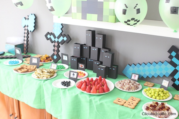 Boîte à fête Minecraft pour l'anniversaire de votre enfant - Annikids