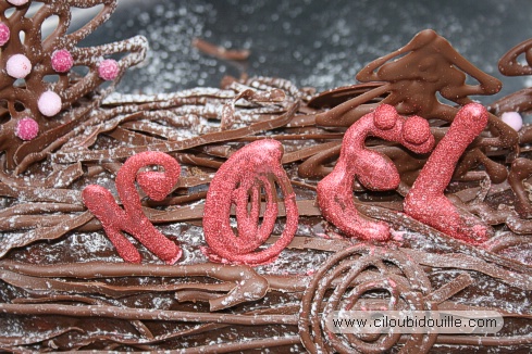 Décoration bûche de Noël - Ciloubidouille