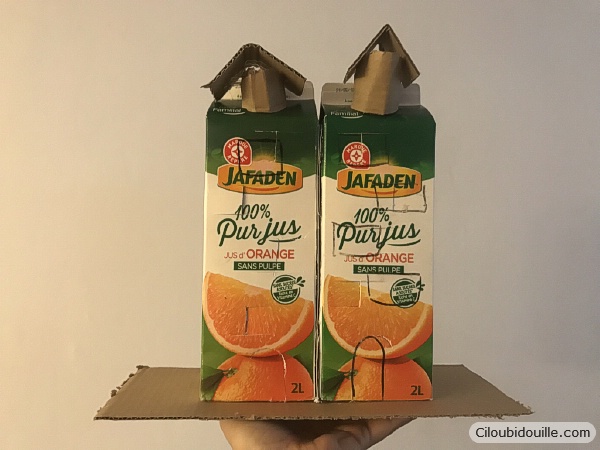 Calendrier de l'avent maison réalisé à partir de bouteille de jus 12 calendrier de l'avent bouteille de jus
