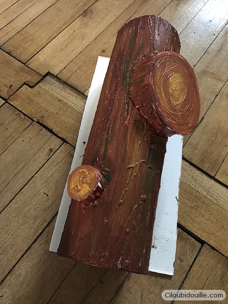 Calendrier de l'avent bûche en carton 26 calendrier de l'avent buche de noël en carton