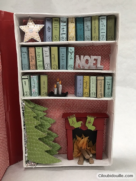 Calendrier de l'avent Livre bibliothèque 35 calendrier de l'avent