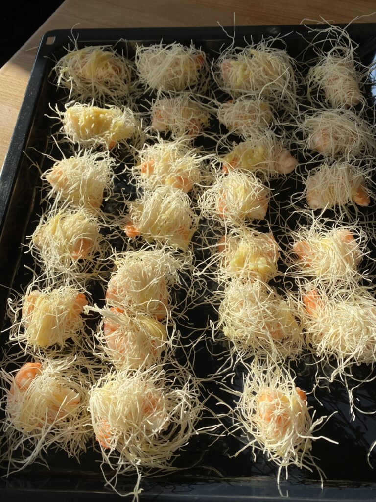 crevettes croustillantes à la pate à kadaif