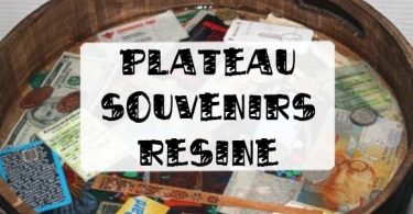 plateau souvenir résine époxy