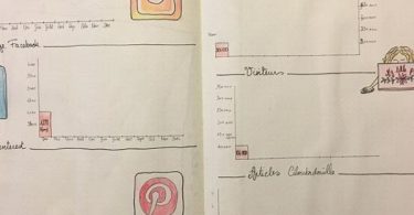 Page statistiques réseaux sociaux bullet journal