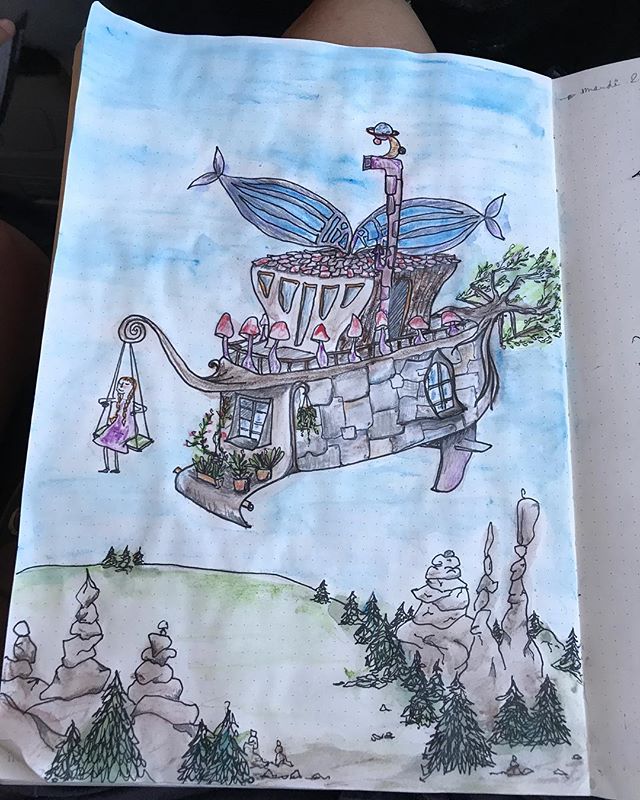 Pendant les trajets de voiture, je dessine comme je peux, ce que je peux #ciloudrawings #ciloubidouilledrawing
