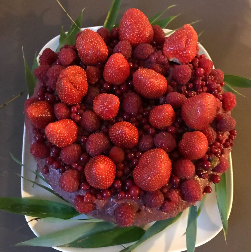 le mariage de ma copine, gâteau à la fraise