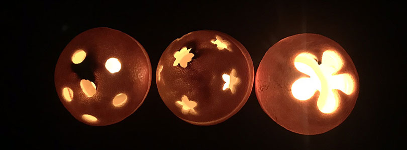 Transformer une orange en photophore pour Noël