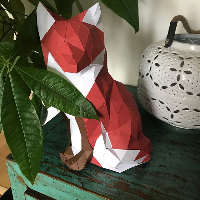 Renard en papier en 3D, Ciloubidouille