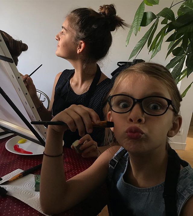 Atelier peinture avec mes filles et des copains ! Merci @happy.paint.fr !