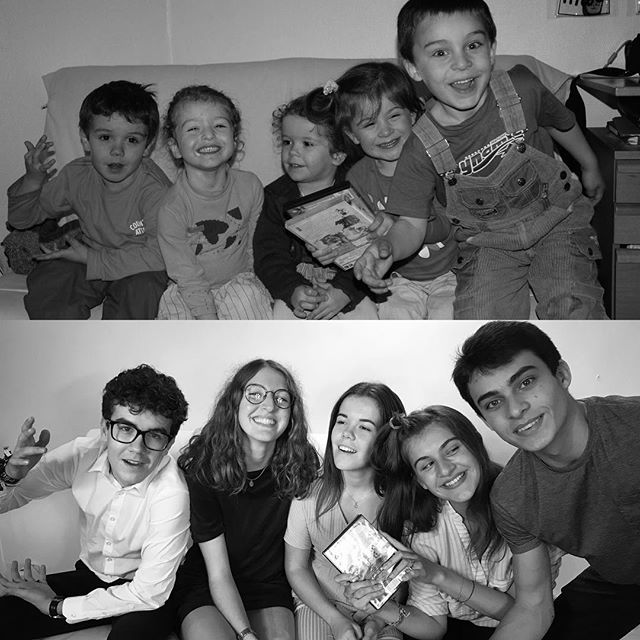 Je ne sais pas ce que j’aime le plus. Qu’ils s’entendent toujours aussi bien 13 ans après ou qu’ils se lancent tout seuls ce genre de défi photo ^^. Pis là ils dansent ensemble sur des chansons à la con. Je kiffe trop ces jeunes-là ? #lesenfantsdescopains #amitié #jeunesse #lareleve