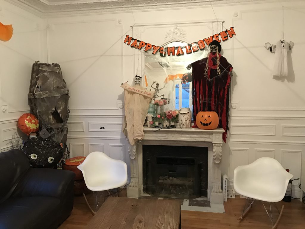 Décoration d'Halloween - cheminée