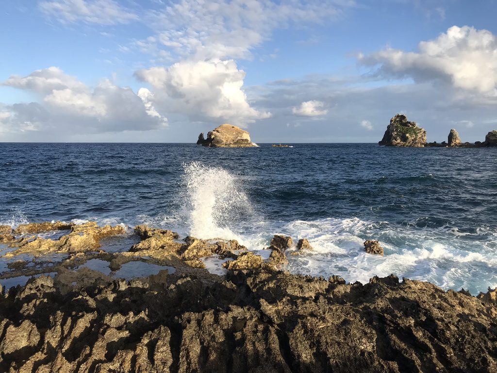 La dangereuse pointe des chateaux en guadeloupe