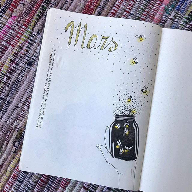 page bullet journal mars