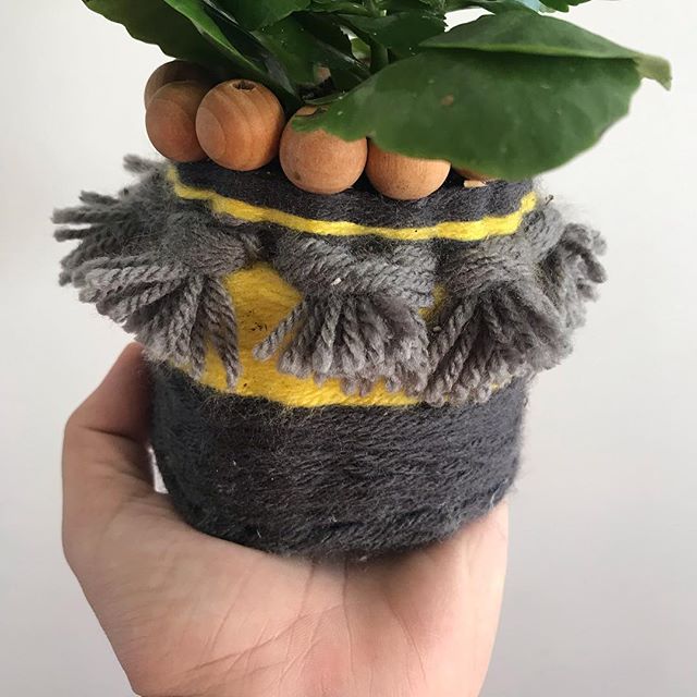 Recyclage créatif : transformez vos bouteilles en plastique en pots de fleurs uniques ! 1 Cache pot en laine : recyclage de bouteilles plastique