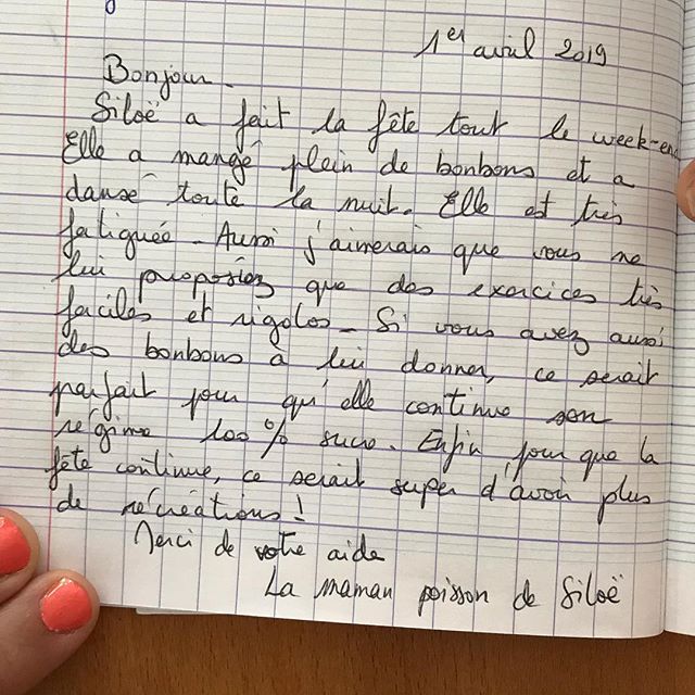 Idée de poisson d'avril pour les maitresses et les maitres