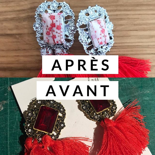 Faire du Upcycling dans le vie de tous les jours 1 boucles d'oreilles. Upcycling.