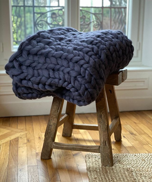 tricoter un plaid avec les mains
