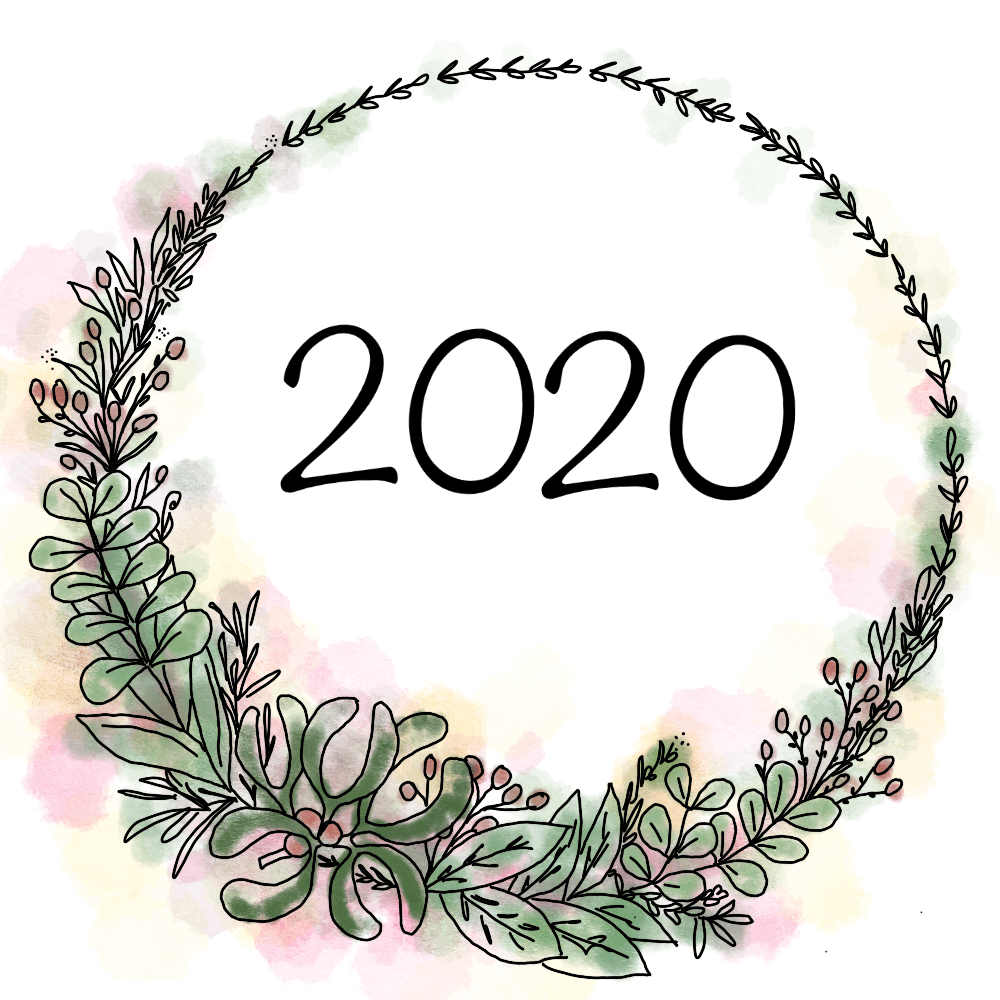 dessin cercle feuilles 2020
