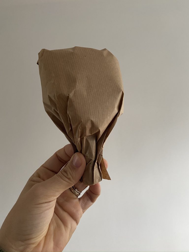 Poulet en papier surprise