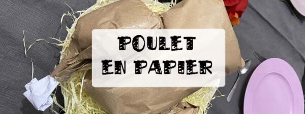 tuto poulet en papier