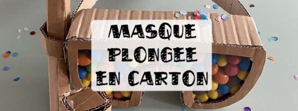 masque de plongée en carton