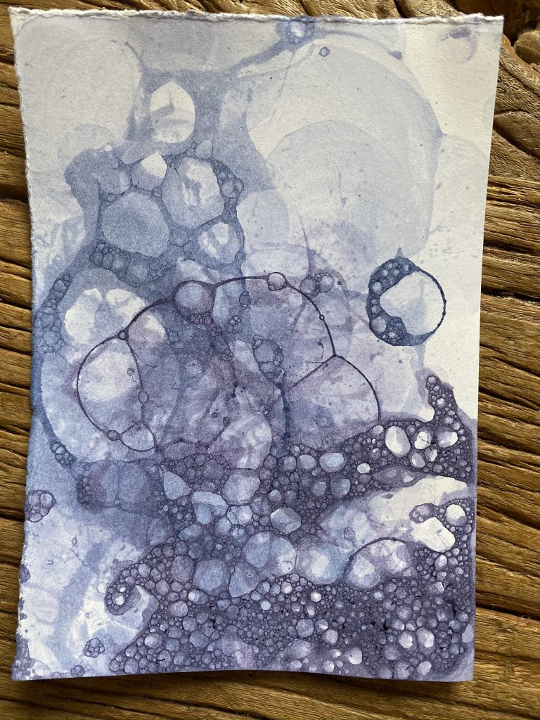carte peinture aux bulles