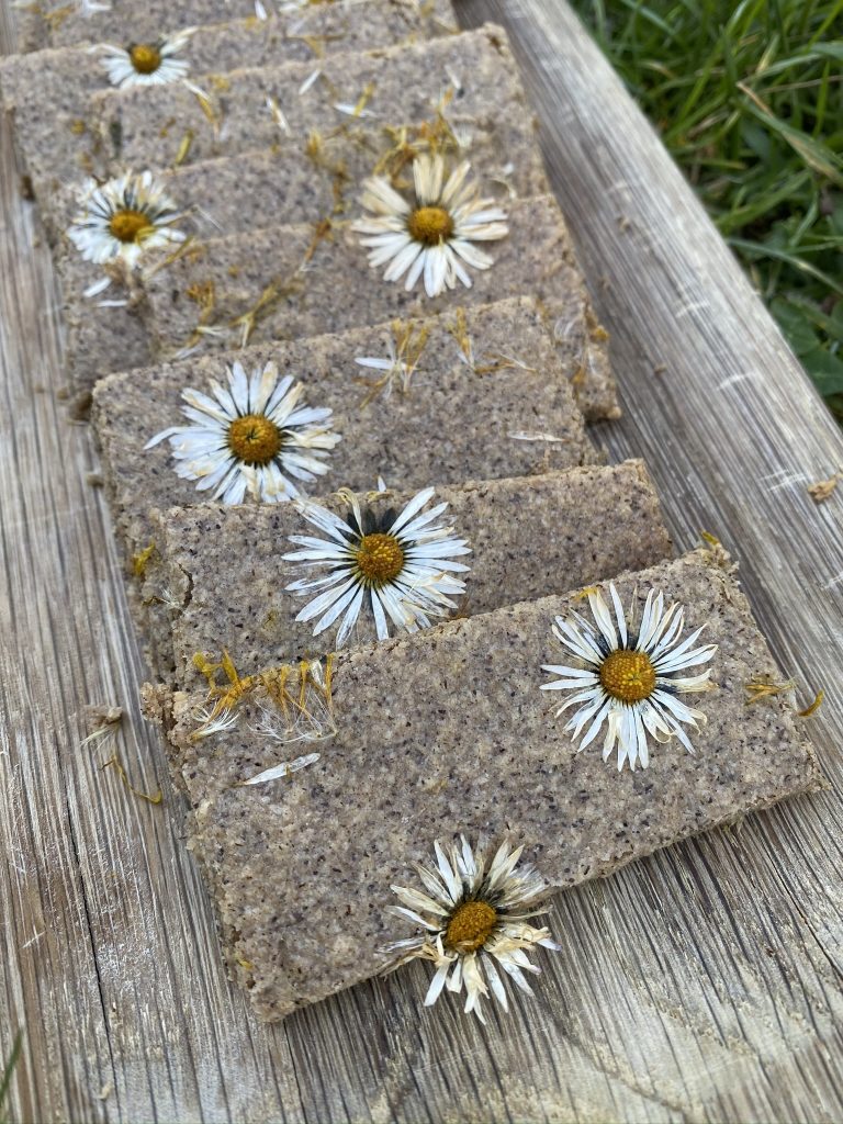 biscuits aux pâquerettes et pissenlit