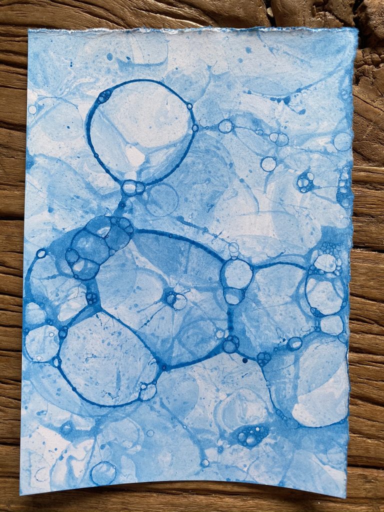 peinture aux bulles
